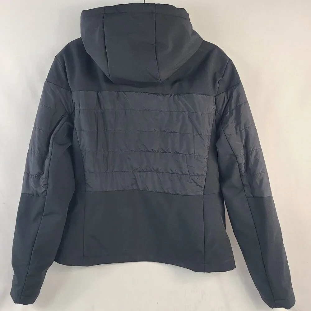 Avalanche Womens Water-Resistant Black Jacket With Hood & Ski Pass Pocket Sz M - Picture 11 of 11